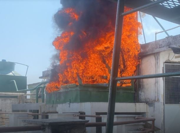 Incêndio no Hospital dos Servidores do Estado do Rio. Foto: Reprodução e Tupi